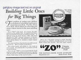 1928 &quot;ZO&quot; Vitamin Breakfast Food Vintage Print Ad - £1.96 GBP