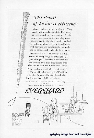 Primary image for 1922 Eversharp Pencil 2 Vintage Magazine Print Ads