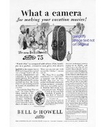 1928 Bell &amp; Howell Filmo 75 Camera Vintage Print Ad - £1.98 GBP