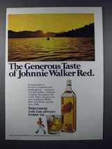 1976 Johnnie Walker Red Scotch Ad - Generous Taste - £14.76 GBP