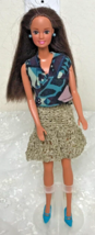 1991 Mattel Twist N Turn Barbie Brown Hair Green Brown Eyes Knees Bend - $14.12