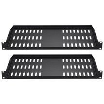 VEVOR 2PCS 1U Server Rack Shelf 10"/254 mm Depth Vented Rack Mount Shelf Tray - $86.99