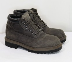 Men&#39;s Skechers Verdict Work Boot Gray Leather Waterproof Ankle Chukka 9.5   $105 - £22.95 GBP