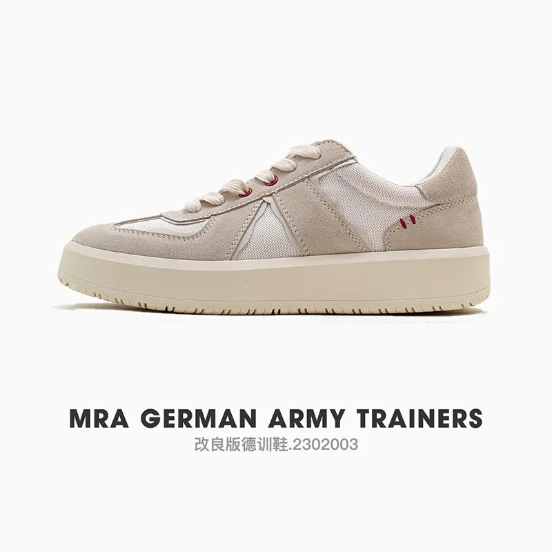 Thick Bottom German Army Trainers Vintage Breathable Lace Up Comfort Wal... - $98.65