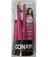 CONAIR Tourmaline Ceramic 1&quot;Flat Iron Straightener Instant Heat CS89PCS - $16.99