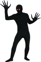 Fun World Men&#39;s Fade Eye Shadow Demon Skin Suit Adult Costume, Black, Plus Size - £123.72 GBP