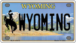 Wyoming WY Novelty Mini Metal License Plate Tag - $20.46 CAD