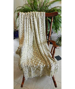 Hand Knit CARON® Simply Soft™ &#39;Seashell&#39; Afghan - $100.00
