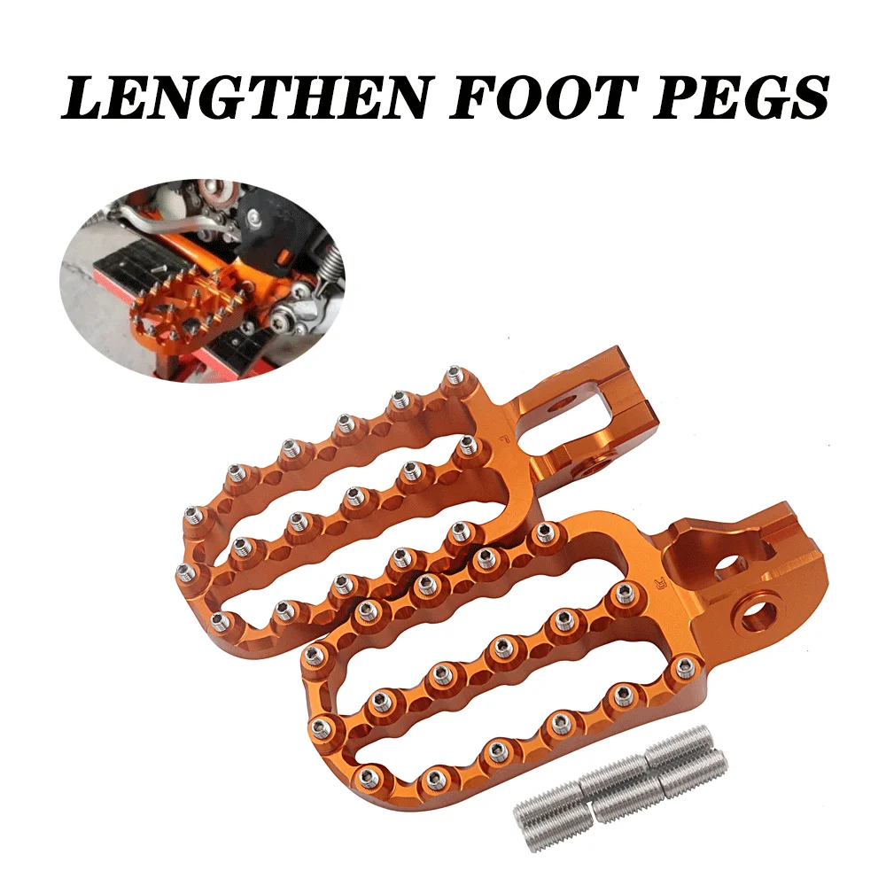 C 107mm lengthen footrest footpegs foot pegs pedal universal for ktm 125 500cc exc excf thumb200