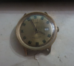 Vintage Timex date men&#39;s manual wind Goldtone Watch Automatic - £21.93 GBP