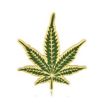 Marijuana Weed Leaf THC Enamel Lapel Pin - £7.83 GBP