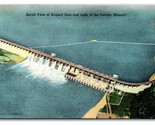 Aerial View Bagnell Dam Ozarks Missouri MO UNP Linen Postcard N19 - $1.93