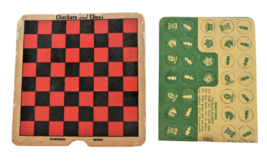 Vtg Chess Set Check Mate Travel Game Paper Unique Item Co Gift Complete 1941 - £23.51 GBP