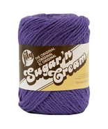 Lily Spinrite Sugars N Cream Yarn Solids &quot;Grape&quot; For Knitting &amp; Crocheting - $9.48