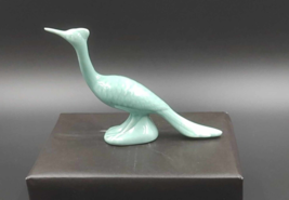 Vintage Roadrunner Pheasant Bird Figurine Glazed Pottery Mid Century Cel... - $14.80