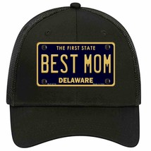 Best Mom Delaware Novelty Black Mesh License Plate Hat - £23.24 GBP