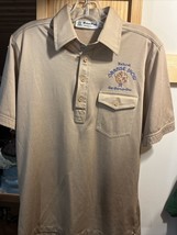 Winner Mate Vintage Men’s M Gold 1/4 Button Short Sleeve Polyester Polo ... - $24.25
