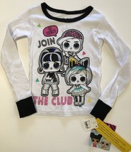 LOL Surprise Dolls Girls White Long Sleeve PJ Top NWT Size: Small (6) - £9.59 GBP