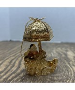 1993 Danbury Mint 23 KT Gold Plated Ornament Umbrella Bear 3D *MINT* - £15.11 GBP