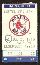 California Angels Boston Red Sox 1985 Ticket Rod Carew Wade Boggs Linares Easler - £2.35 GBP