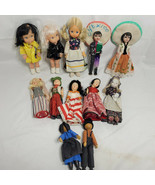 Vintage Collectible Dolls Souvenir Plastic Ethnic Clothing  6- 9&quot; Tall M... - $793.82 MXN