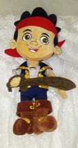 Disney Store Jake the Neverland Pirates Plush Doll Toy 14&quot; Clean &amp; Nice! - £11.17 GBP