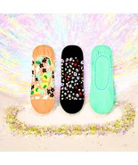 Happy Socks No-Show Floral Socks 3-Pack JM3 Multicolor NWT Size 5.5/9.5 - €21,04 EUR