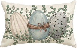 Easter Eggs  Pillow Cover, 12 x 20&#39;&#39; for Sofa Couch - £17.68 GBP