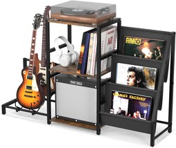 Guitar Stand Record Player Stand With 3-Tier Vinyl Record Storage And 2-Tier For - £91.37 GBP