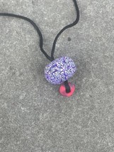 Multicolor Purple Beaded Necklace 11&quot; Used - £15.81 GBP