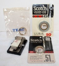 Akai Teac Scotch Reel to Reel Tape Splicer w/ No. 51- 7/32 Tape - £64.14 GBP