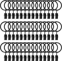 42 Pack Curtain Rings with Clips 1.26&quot; Interior Diameter,Metal Drapery Ring with - £14.22 GBP