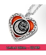 Helluva Boss Stolas Grimoire Seal Heart Necklace Silver Limited Edition ... - $89.99