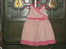 baby girls cotton dress 3T GENUINE KIDS pink/peach polka dot print (bx2-... - £3.95 GBP