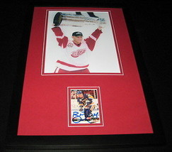 Brett Hull Signed Framed 11x17 Photo Display Detroit Red Wings Stanley Cup - £58.39 GBP