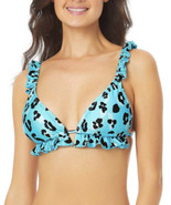 CALIFORNIA SUNSHINE Multi Color animal Print Bikini Triangle ruffles swi... - $319.69 MXN