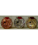Vintage Comblock Eastern European Army Infantry Badge Set Copper Silver ... - $336.68 MXN
