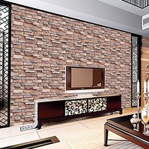 Stone Wallpaper - Removable Wallpaper Stick and Peel - Faux 3D Wall Paper  17.71 - £44.66 GBP