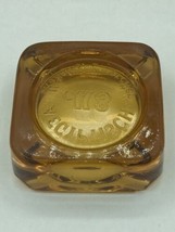Vintage AEGYPTISCH MAHALLESI ZIGARETTEN Ashtray Amber Glass READ - $14.84