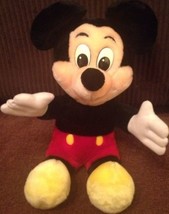 Vtg 80&#39;s Disneyland Disney Mickey Mouse 13&quot; Plush Sitting Stuffed - £10.95 GBP