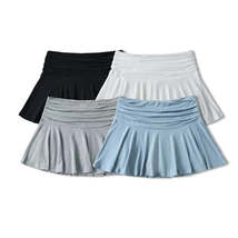 Women High Waist Ruched Tennis Skirt Golf Skort - £14.95 GBP