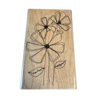 Mounted Rubber Stamp Floral Flowers Garden Gosamer Card Making Stationary - £7.80 GBP