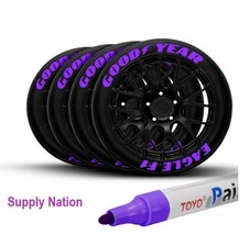 Tire Pen Permanent Marker Tire Lettering Paint Pen USA Seller TOYO 4 Pack Purple - £8.67 GBP