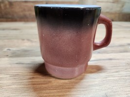 Vintage Anchor Hocking FIRE KING Black / Brown Stacking Replacement Coffee Cup - £12.45 GBP