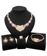 HUGS &amp;KISSES multi colors xo set necklace bracelet earrings ring 18k gol... - $552.47 MXN