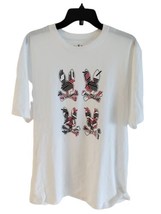 Psycho Bunny Men&#39;s Shirt Adult Size 8 XXL Pima Cotton White Graphic Short Sleeve - £27.23 GBP