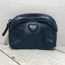 Brighton Navy Coin Purse Pebbled Leather - £15.79 GBP
