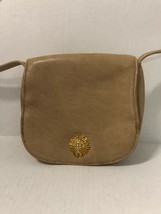 Tignanello Beige Leather Flap Organizer Crossbody Handbag - £24.64 GBP