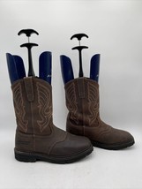 Cody James Men&#39;s Saddle Waterproof Cowboy Work Boot Soft Toe Brown Size 9.5 D - £58.71 GBP