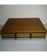 Cassette Tape Storage Case Holder Faux Wood Finish 3 Drawer Cabinet 36 T... - $56.88 CAD